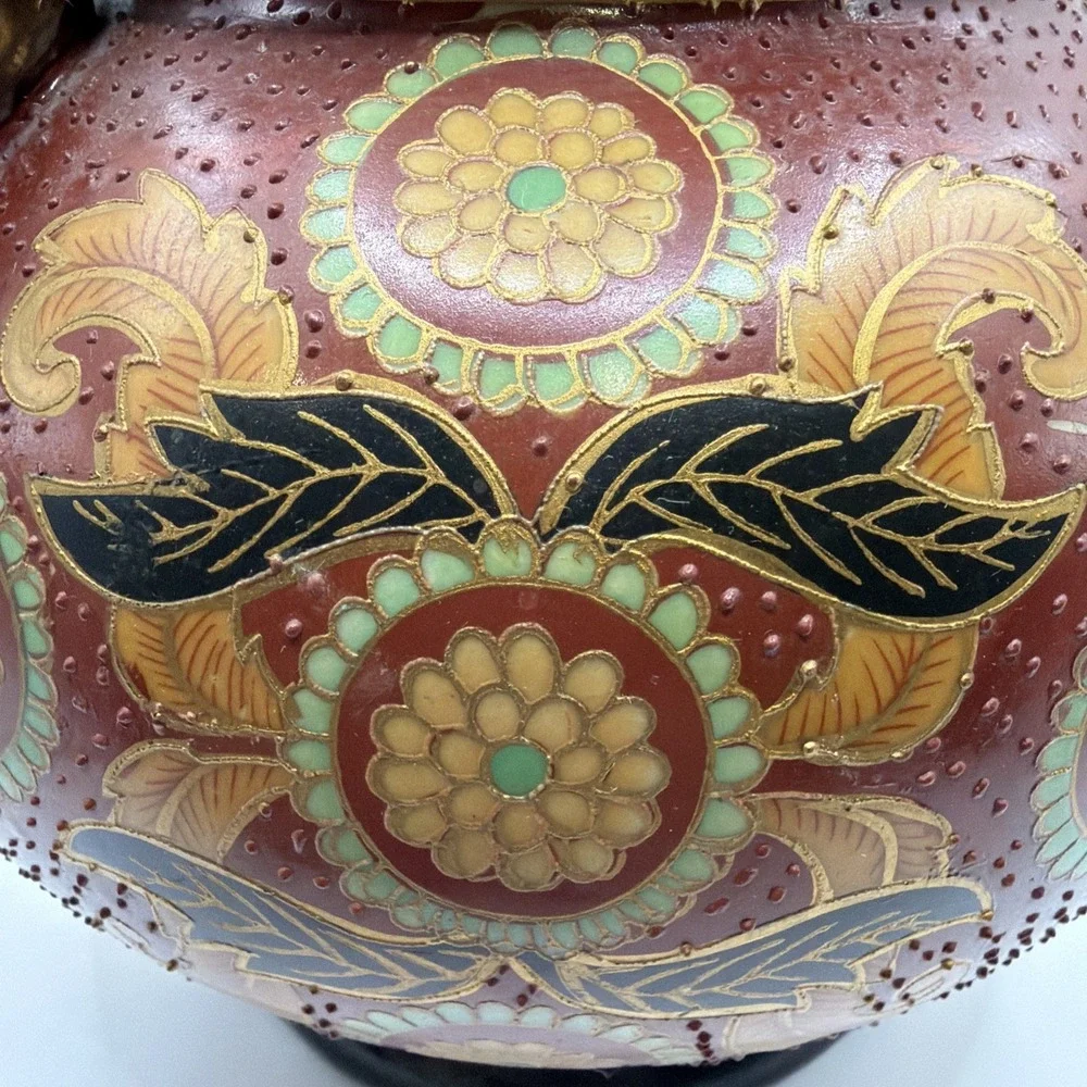 Vintage Formalities by Baum Bros Porcelain Hand Painted Vase Gold‎ Trim